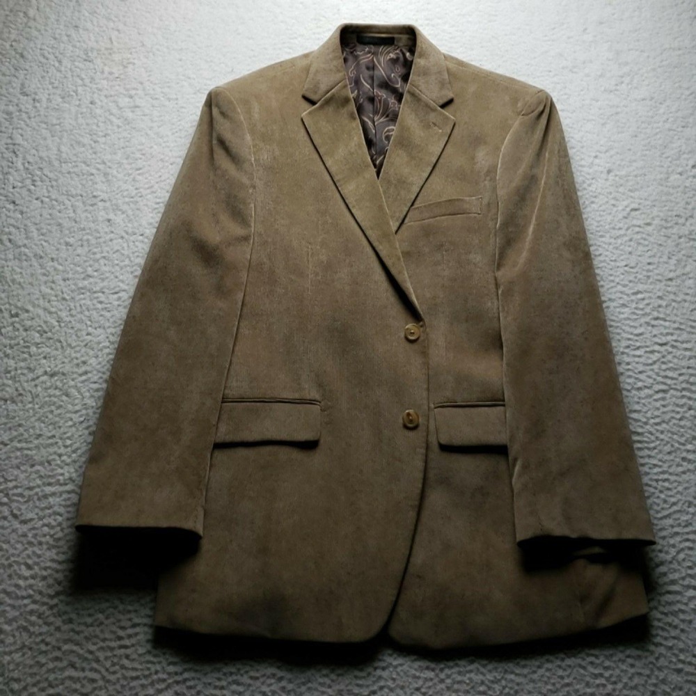 Lauren Ralph Lauren Blazer Mens 42R Brown Corduroy Stretch Sport Coat Jacket